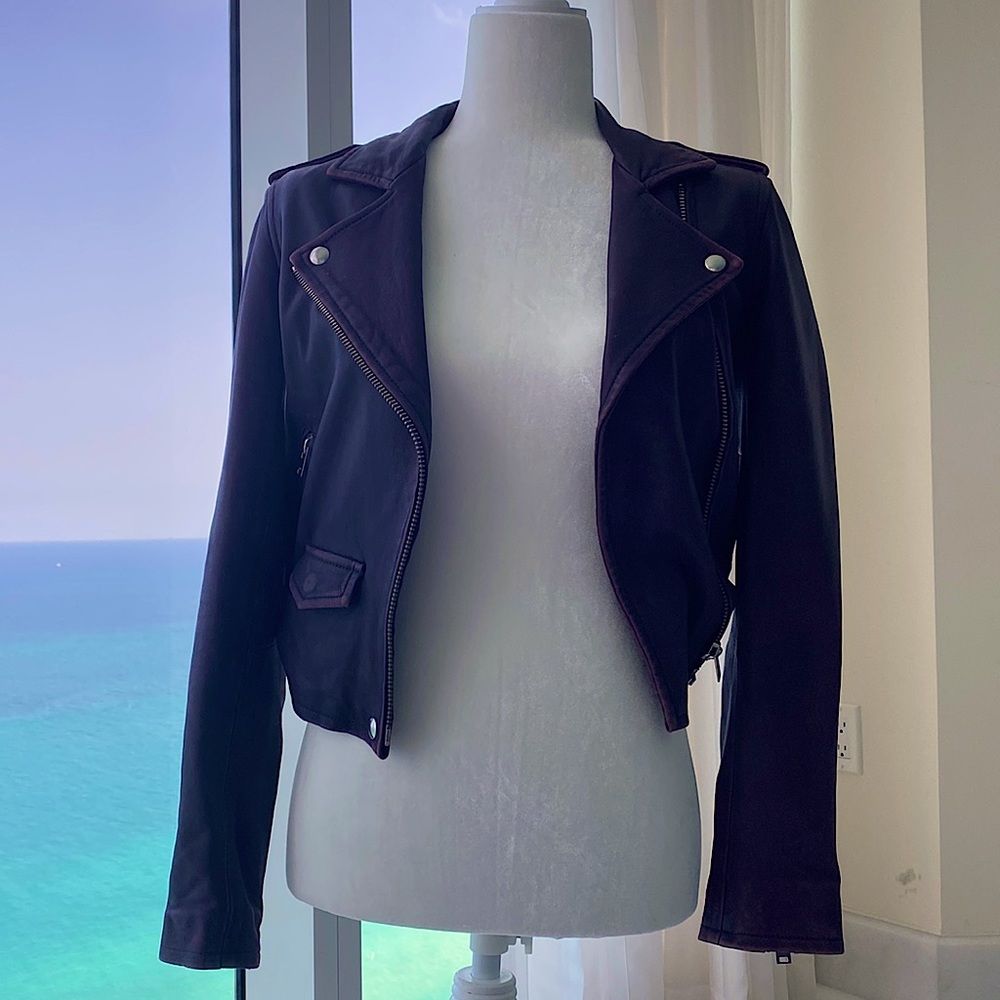 IRO dark purple/plum Asheville leather jacket